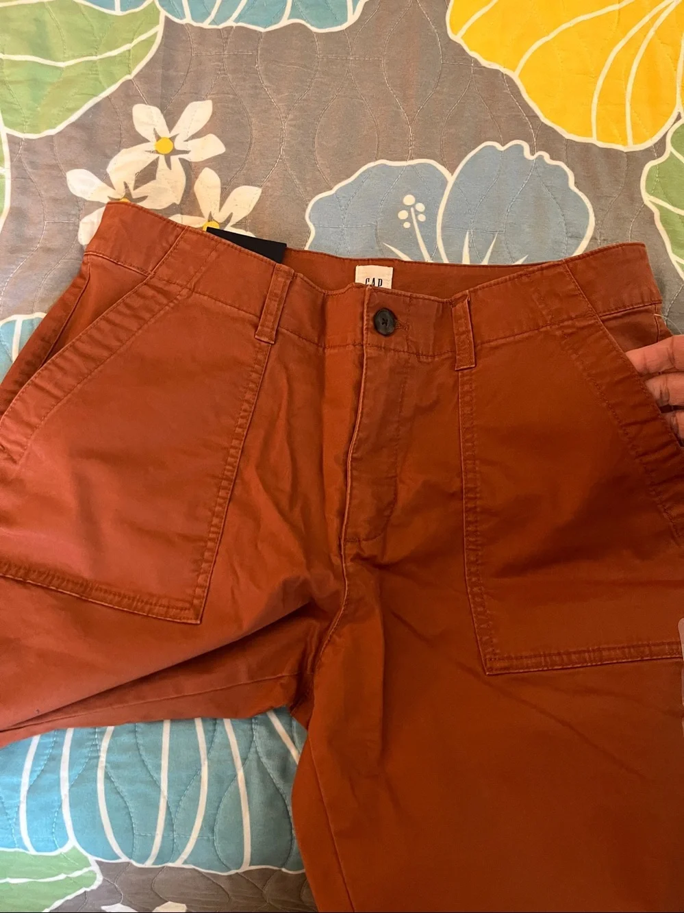 NWT Gap Girlfriend Khakis in a burnt orange Sz 12 - Picture 12 of 14